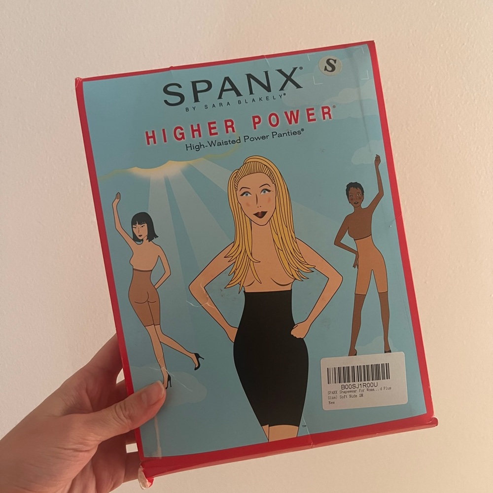 SPANX High-Waisted Power Panties - Black and Nude